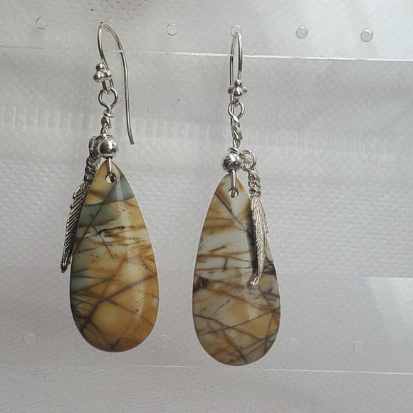 Jewelry - Apache picture jasper earrings 925